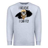 Heather Grey I Beleive I Can Fly, Dog, Premium Sweatshirt - Bettercallsaul