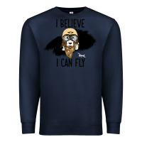 Navy I Beleive I Can Fly, Dog, Premium Sweatshirt - Bettercallsaul