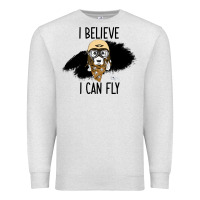 Oatmeal Heather I Beleive I Can Fly, Dog, Premium Sweatshirt - Bettercallsaul