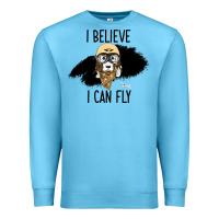 Ocean Blue I Beleive I Can Fly, Dog, Premium Sweatshirt - Bettercallsaul