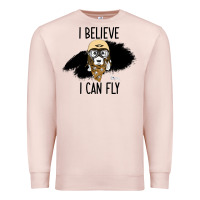 Pale Pink I Beleive I Can Fly, Dog, Premium Sweatshirt - Bettercallsaul