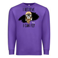 Purple I Beleive I Can Fly, Dog, Premium Sweatshirt - Bettercallsaul