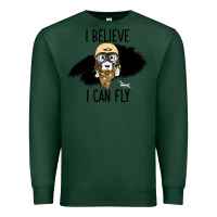 Sports Green I Beleive I Can Fly, Dog, Premium Sweatshirt - Bettercallsaul