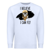White I Beleive I Can Fly, Dog, Premium Sweatshirt - Bettercallsaul