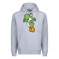 Heather Grey yoshi Premium Hoodie - linhVisuals
