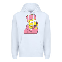 White newbart simpson camron Premium Hoodie - linhVisuals