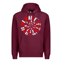 Burgundy White Stripes Premium Hoodie - linhVisuals