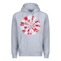 Heather Grey White Stripes Premium Hoodie - linhVisuals