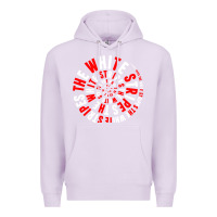 Lilac White Stripes Premium Hoodie - linhVisuals