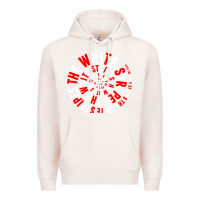 Pale Pink White Stripes Premium Hoodie - linhVisuals