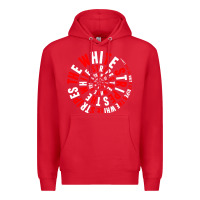 Red White Stripes Premium Hoodie - linhVisuals