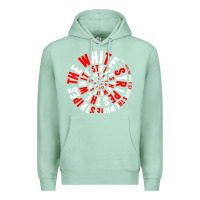 Seafoam White Stripes Premium Hoodie - linhVisuals