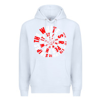White White Stripes Premium Hoodie - linhVisuals