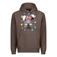 Coffee rhino easter bunny ears funny easter eggs hunting sweatshirt Premium Hoodie - linhVisuals