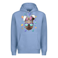 Colony Blue rhino easter bunny ears funny easter eggs hunting sweatshirt Premium Hoodie - linhVisuals