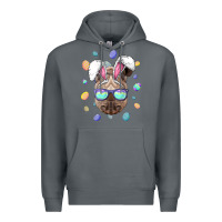 Rock rhino easter bunny ears funny easter eggs hunting sweatshirt Premium Hoodie - linhVisuals