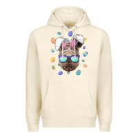 Sandshell rhino easter bunny ears funny easter eggs hunting sweatshirt Premium Hoodie - linhVisuals