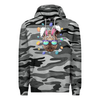 Slate Camo rhino easter bunny ears funny easter eggs hunting sweatshirt Premium Hoodie - linhVisuals