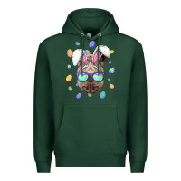 Sports Green rhino easter bunny ears funny easter eggs hunting sweatshirt Premium Hoodie - linhVisuals