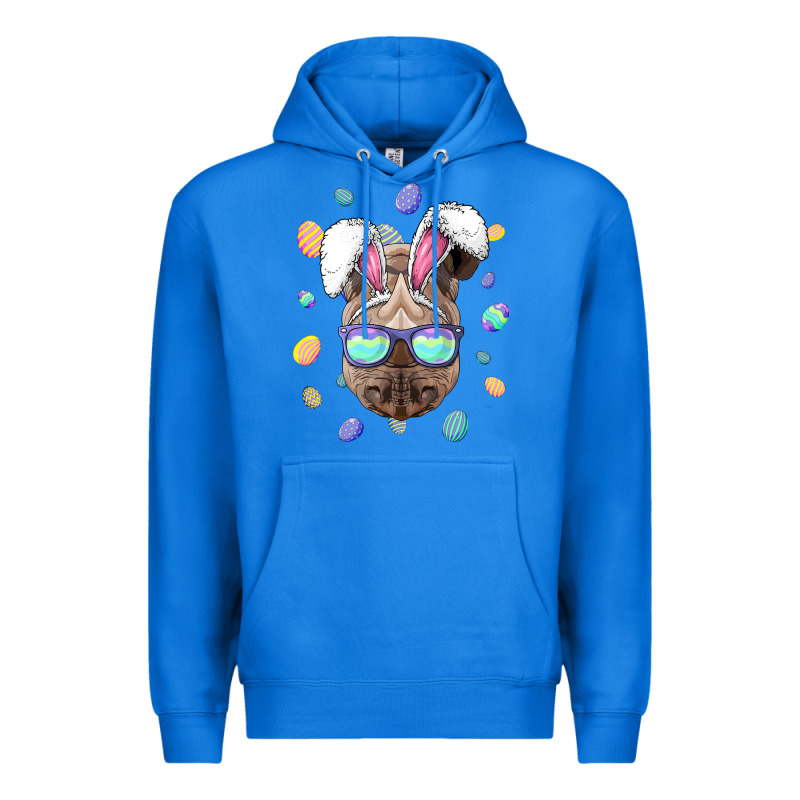Rhino Easter Bunny Ears Funny Easter Eggs Hunting Sweatshirt Premium Hoodie by linhVisuals | Teevron