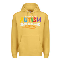 Antique Gold someone with autism makes me proud Premium Hoodie - linhVisuals