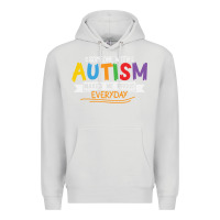 Dove Grey someone with autism makes me proud Premium Hoodie - linhVisuals