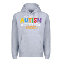 Heather Grey someone with autism makes me proud Premium Hoodie - linhVisuals