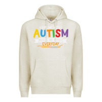 Oatmeal Heather someone with autism makes me proud Premium Hoodie - linhVisuals