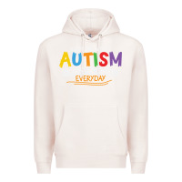 Pale Pink someone with autism makes me proud Premium Hoodie - linhVisuals