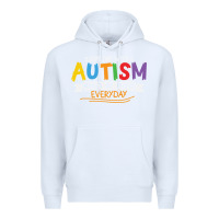 White someone with autism makes me proud Premium Hoodie - linhVisuals