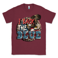 Burgundy I back the blue Classic Tee - FaDigitalArtStudio