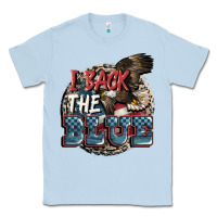 Dusty Blue I back the blue Classic Tee - FaDigitalArtStudio