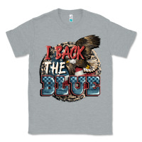 Heather Grey I back the blue Classic Tee - FaDigitalArtStudio