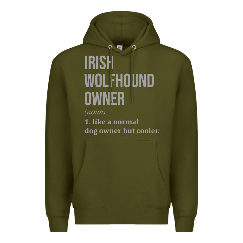 Irish Wolfhound Dog Funny Classic Premium Hoodie by linhVisuals | Teevron