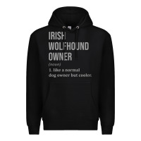 Black irish wolfhound dog funny classic Premium Hoodie - linhVisuals