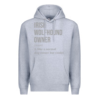 Heather Grey irish wolfhound dog funny classic Premium Hoodie - linhVisuals