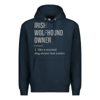 Navy irish wolfhound dog funny classic Premium Hoodie - linhVisuals