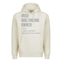 Oatmeal Heather irish wolfhound dog funny classic Premium Hoodie - linhVisuals