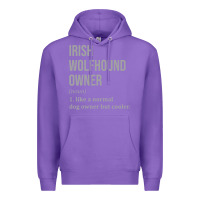 Purple irish wolfhound dog funny classic Premium Hoodie - linhVisuals