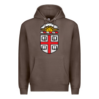 Coffee brown university coat of arms Premium Hoodie - linhVisuals