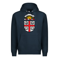 Navy brown university coat of arms Premium Hoodie - linhVisuals