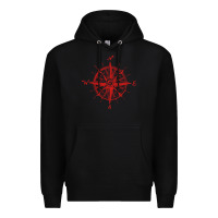 Black compass Premium Hoodie - linhVisuals