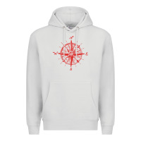 Dove Grey compass Premium Hoodie - linhVisuals