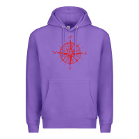Purple compass Premium Hoodie - linhVisuals