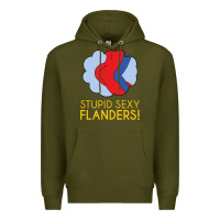 Army Green stupid sexy flanders! Premium Hoodie - linhVisuals