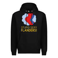 Black stupid sexy flanders! Premium Hoodie - linhVisuals