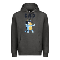 Charcoal Heather Bluey Dad Premium Hoodie - linhVisuals