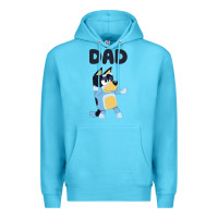 Ocean Blue Bluey Dad Premium Hoodie - linhVisuals