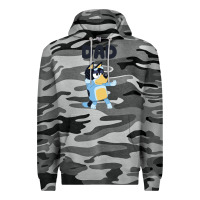 Slate Camo Bluey Dad Premium Hoodie - linhVisuals