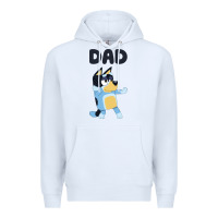 White Bluey Dad Premium Hoodie - linhVisuals